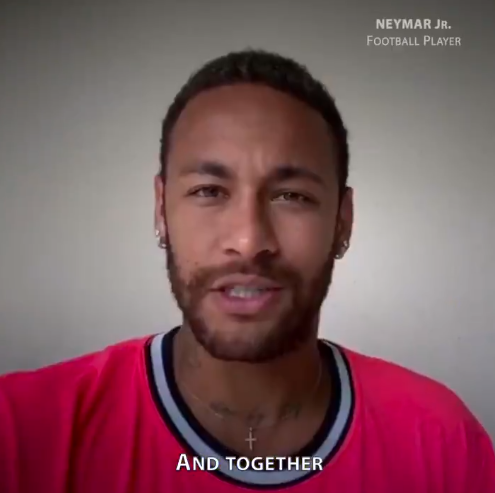 Neymar participe à un message avec les Nations Unies pour gagner « le match de nos vies »