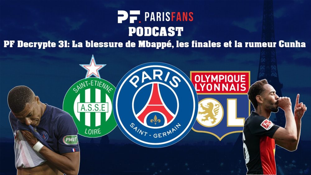 Podcast PSG - La blessure de Mbappé, PSG/ASSE, PSG/OL et la rumeur Cunha