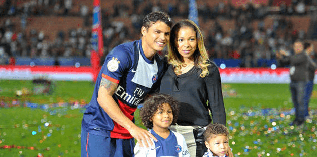 Thiago Silva et sa femme