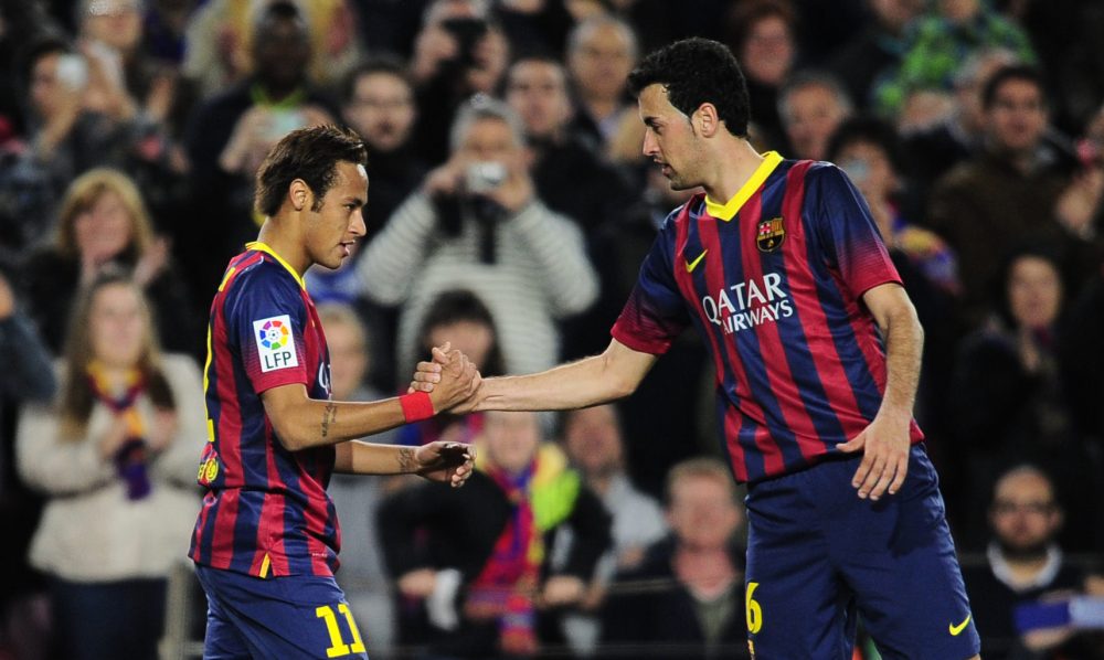 busquets + neymar