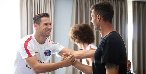 Thiago Motta et Grzegorz Krychowiak PSG