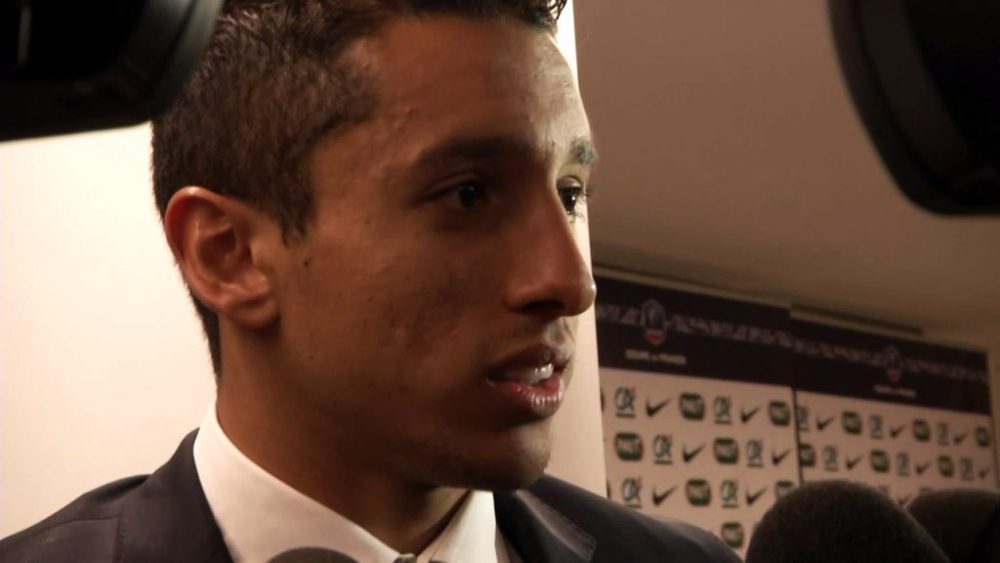 Marquinhos zone mixte PSG