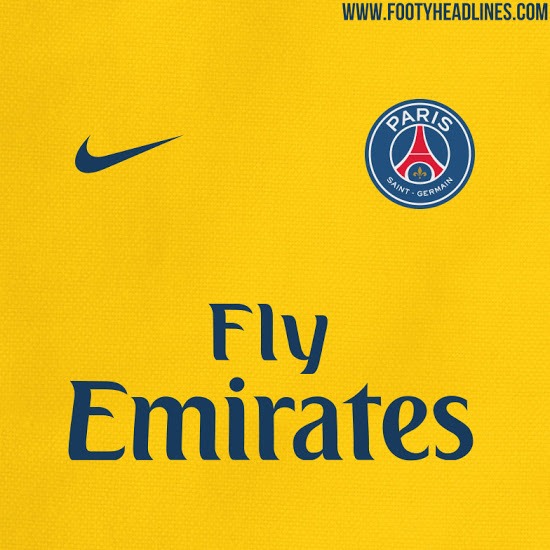 L'Equipe affirme aussi que le PSG utilisera un maillot jaune à l'extérieur la saison prochaine