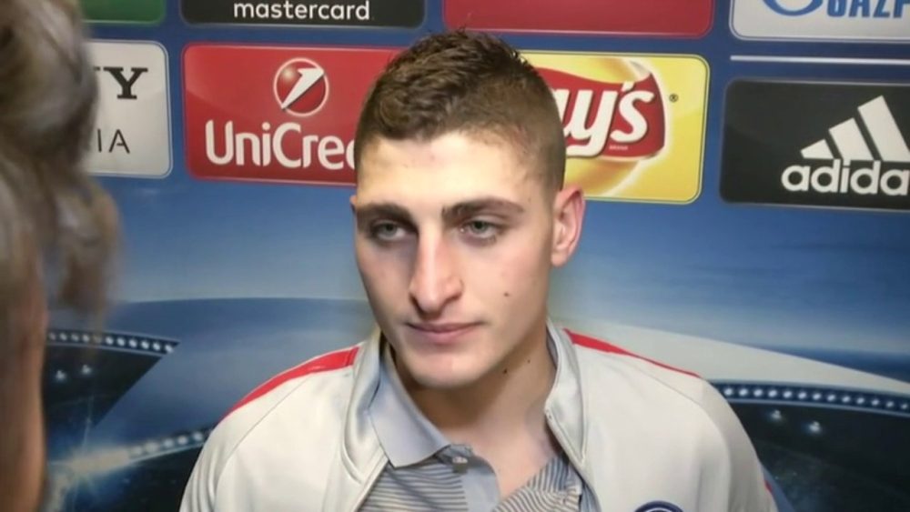 Marco Verratti zone mixte PSG/Barcelone