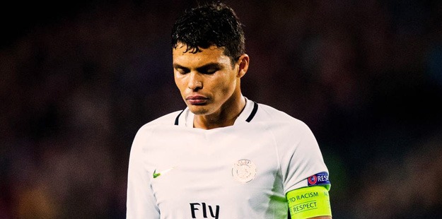 Thiago Silva défaite FC Barcelone/PSG