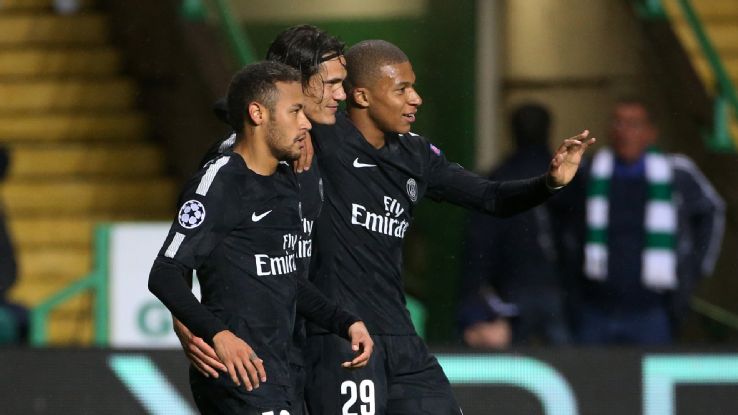 Eden Hazard Mbappé, Cavani et Neymar, c'est beau de les voir jouer ensemble