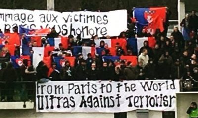 Le Collectif Ultras Paris a rendu hommage aux victimes des attentats de Paris