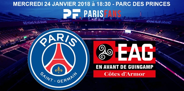 PSG/Guingamp - Les équipes officielles :