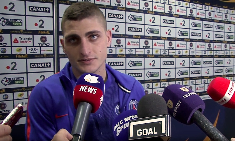 Marco Verratti zone mixte PSG/Monaco