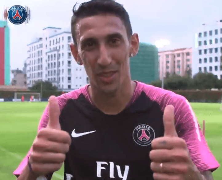 Les images du PSG ce dimanche : arrivées de Di Maria, Diaby et Adli