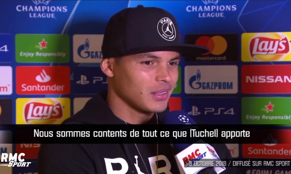 Thiago Silva "Nous sommes content de ce que Tuchel apporte....Lyon est la 2e meilleure équipe de Ligue 1