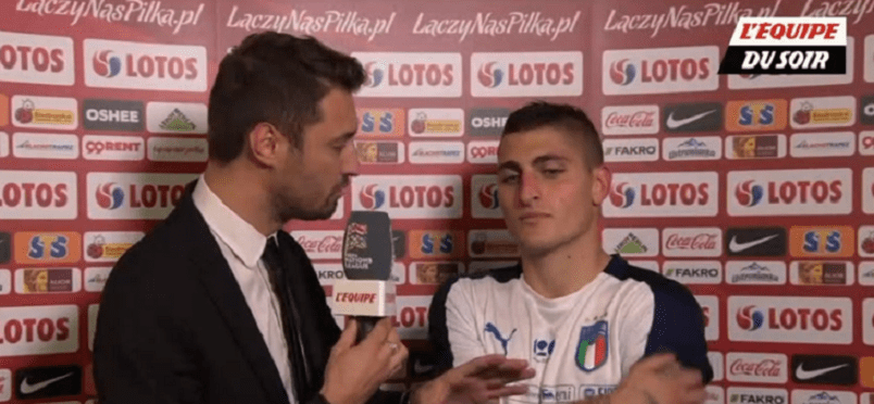 Verratti s'impose avec l'Italie et revient sur le soupçon de trucage autour de PSG/Belgrade