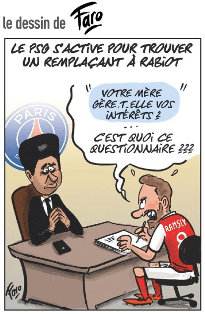 L'Equipe s'amuse du souci entre Rabiot et le PSG dans un dessin en utilisant la piste Ramsey