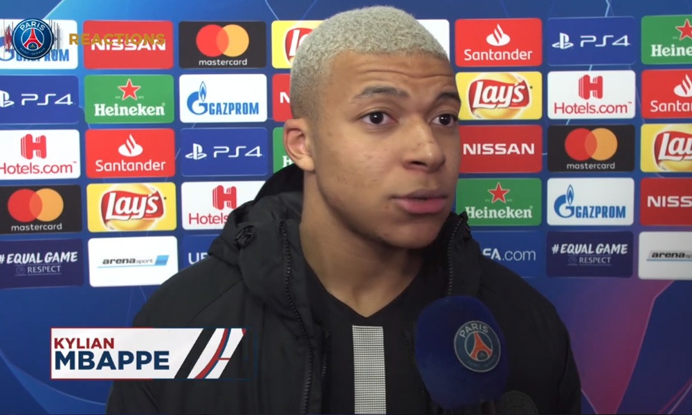 Kylian Mbappé réaction Champions League