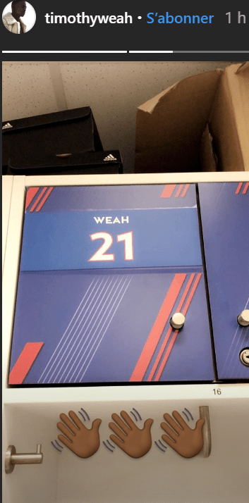 Timothy Weah annonce son départ du PSG avec une image