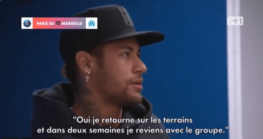 Neymar annonce le moment de son retour avec le groupe du PSG !