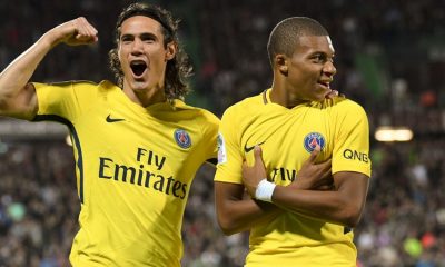 29 KYLIAN MBAPPE (psg) - 09 EDINSON CAVANI (psg) - JOIE