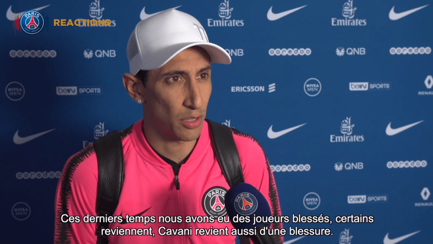 PSG/Nice - Di Maria "Le caractère est présent, nous avons réussi à égaliser"