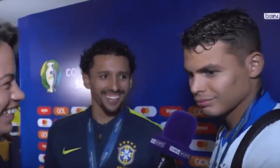 Thiago Silva et Marquinhos expriment leur joie et évoquent leur complicité après la victoire en Copa America