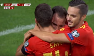 Pablo Sarabia est entré en jeu lors de la victoire de l'Espagne contre les Îles Féroé