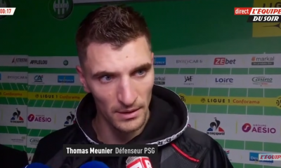 Meunier félicite des les supporters de Saint-Etienne et regrette que le PSG ne soit pas plus "tueur"