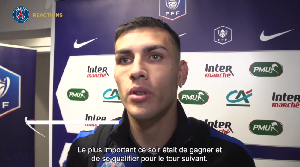 Pau/PSG - Paredes est heureux après la qualification et fier d'avoir été capitaine