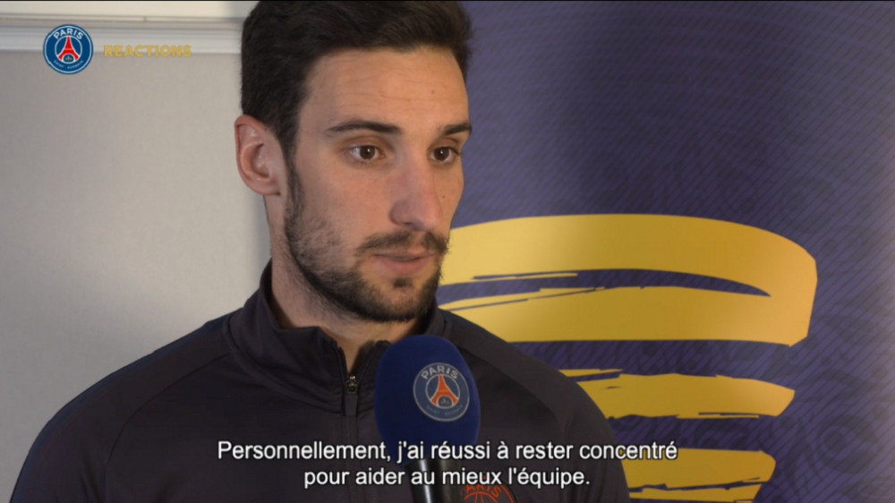 PSG/Saint-Etienne - Sergio Rico est heureux d'avoir joué et de la performance de l'équipe