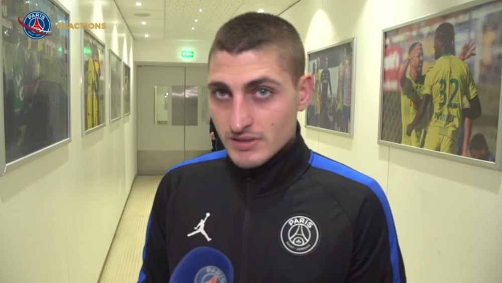 Nantes/PSG - Verratti affirme que "quand on souffre, on est encore plus contents pour les trois points."