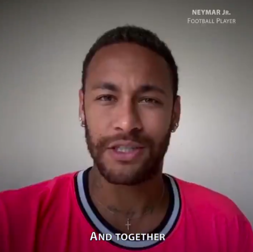 Neymar participe à un message avec les Nations Unies pour gagner "le match de nos vies"