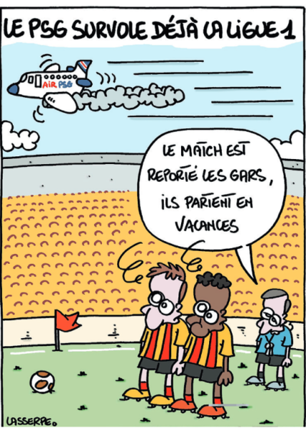 L'Equipe s'amuse du report de Lens/PSG dans un dessin