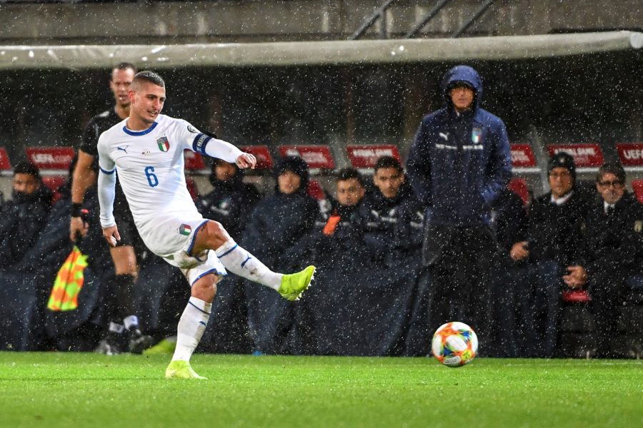 Verratti participe à la présentation de la nouvelle tenue domicile de l'Italie