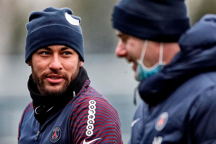 Neymar + Pochettino entrainement PSG