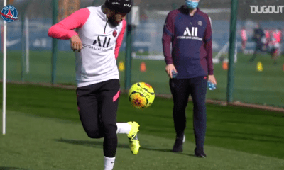 Retrouvez des extraits de la derni&egrave;re s&eacute;ance de Neymar avec ballon et appuis