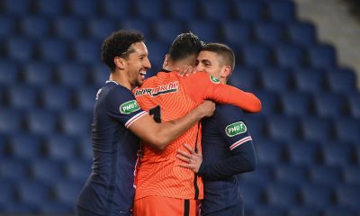 marquinhos + navas + verratti célébration PSG/Lille