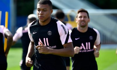 Mbappé + Messi training PSG