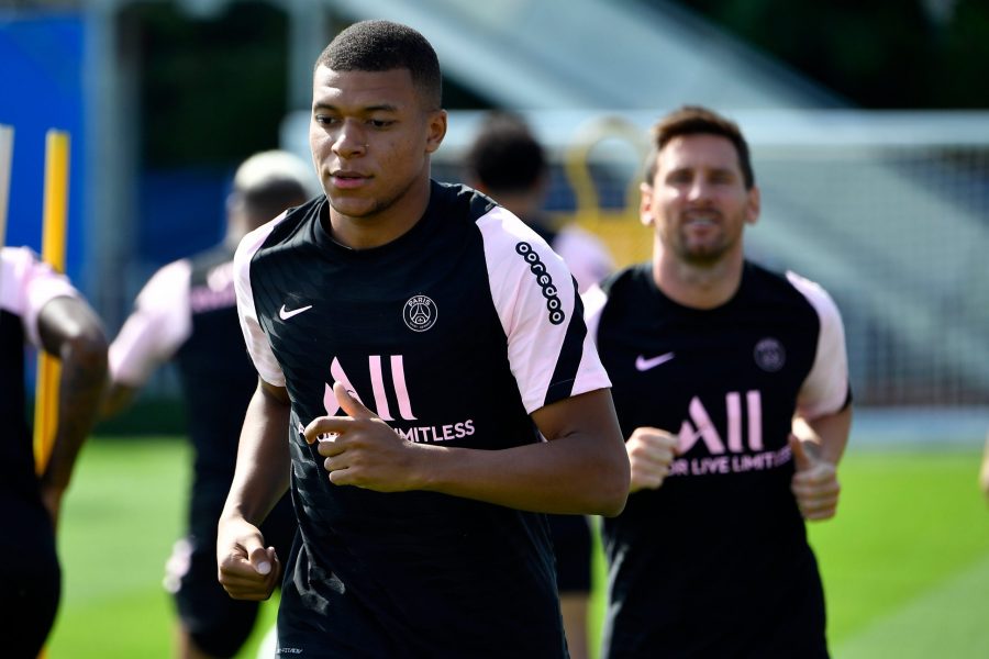 Mbappé + Messi training PSG