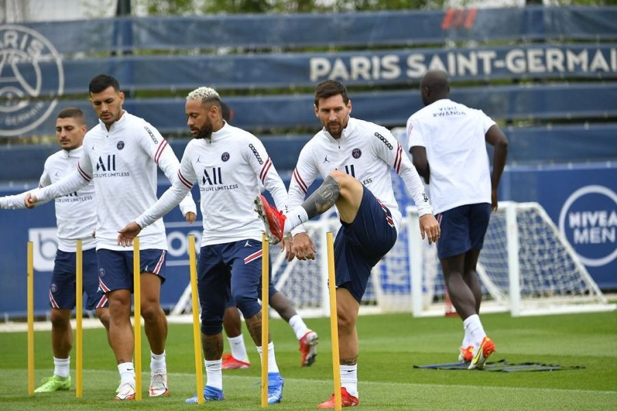 messi training psg