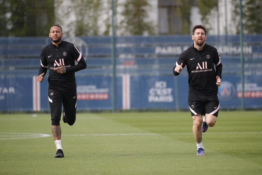 Neymar Messi entrainement