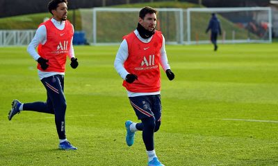 Marquinhos + Messi entrainement