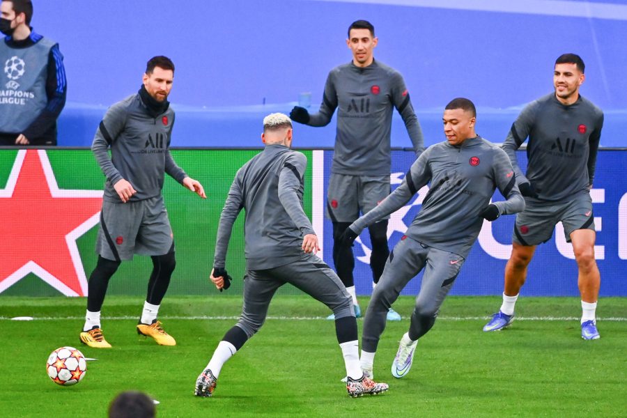 messi + neymar + mbappé entrainement psg