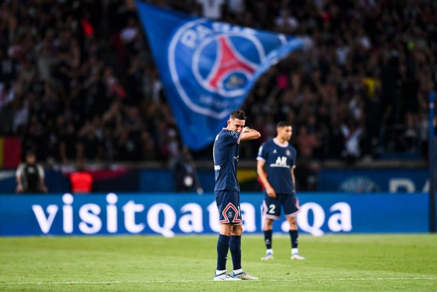 Angel di Maria pleurs dernier match PSG/MEtz