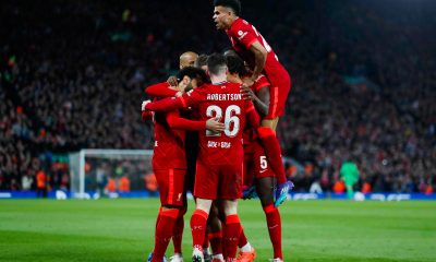 célébration victoire de Liverpool contre Villarreal