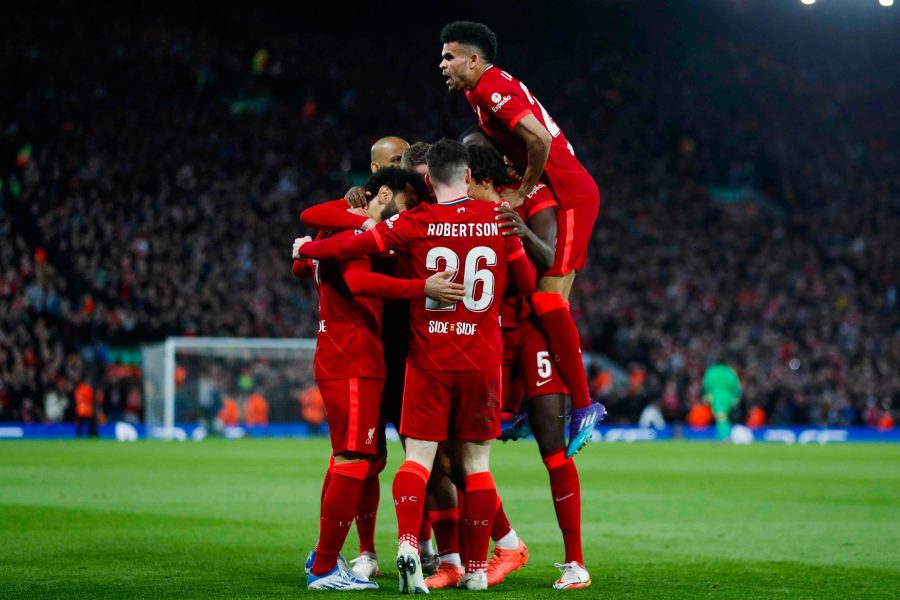 célébration victoire de Liverpool contre Villarreal