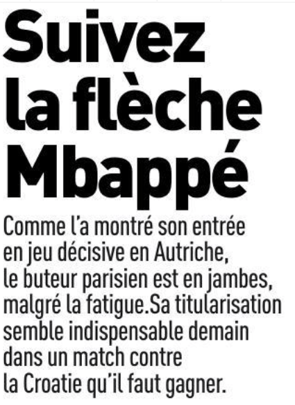 Revue de presse : la bombe Lewandowski, Mbappé encore à l'honneur avant la Croatie  