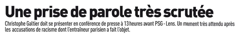 Revue de presse : la réponse de Galtier, Stade de France, Disasi et PSG/Lens en fil rouge  