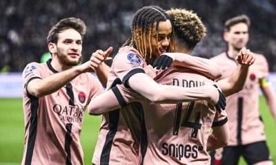 Célébration but Désiré Doué ASSE/PSG
