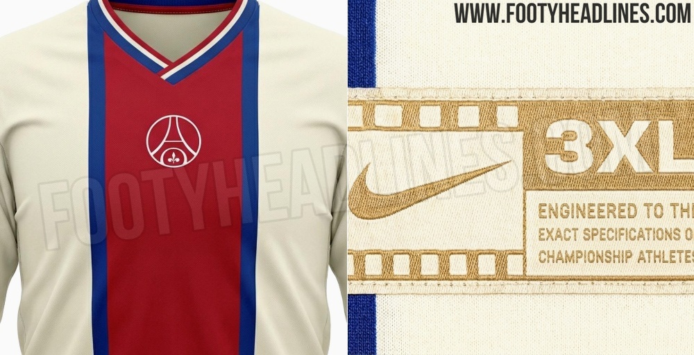Premières images du 4e maillot 2026-2027 du PSG au style retro !