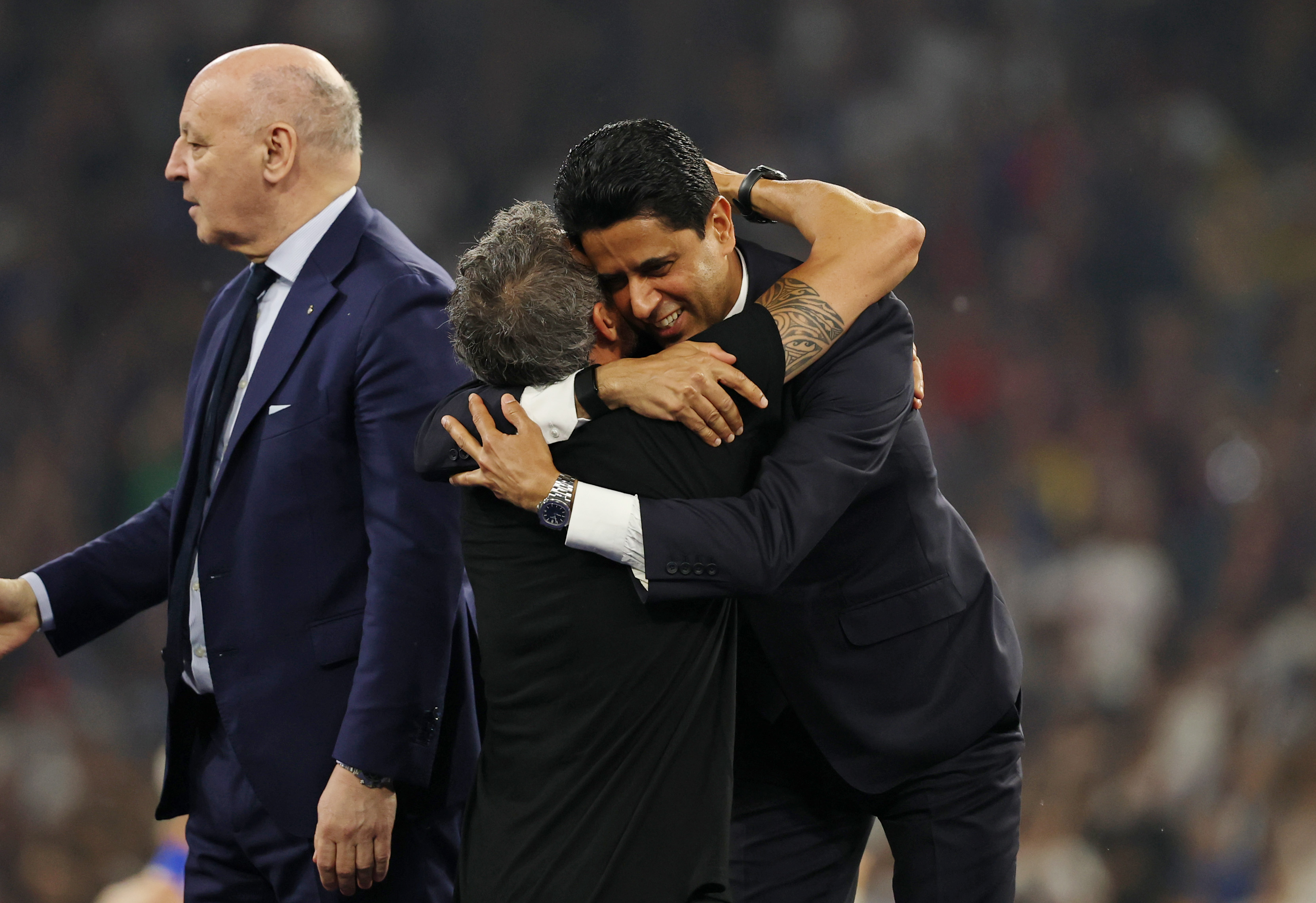 PSG/Inter Milan - Al-Khelaïfi "on construit quelque chose et c'est ça l'objectif."