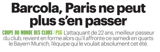 Revue de presse PSG : Barcola et Coupe du Monde des Clubs