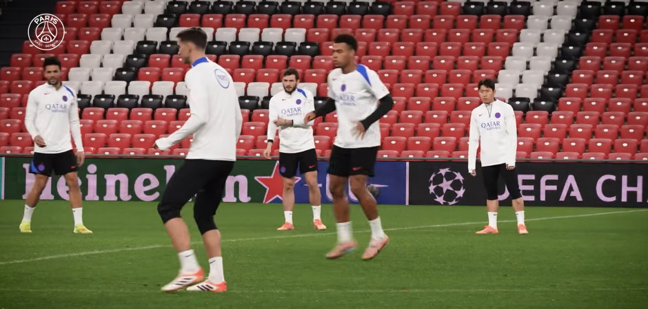 Athletic Bilbao/PSG - La préparation des Parisiens en vidéo